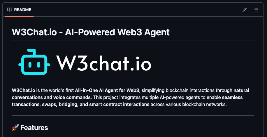 Example Repository w3chat.io