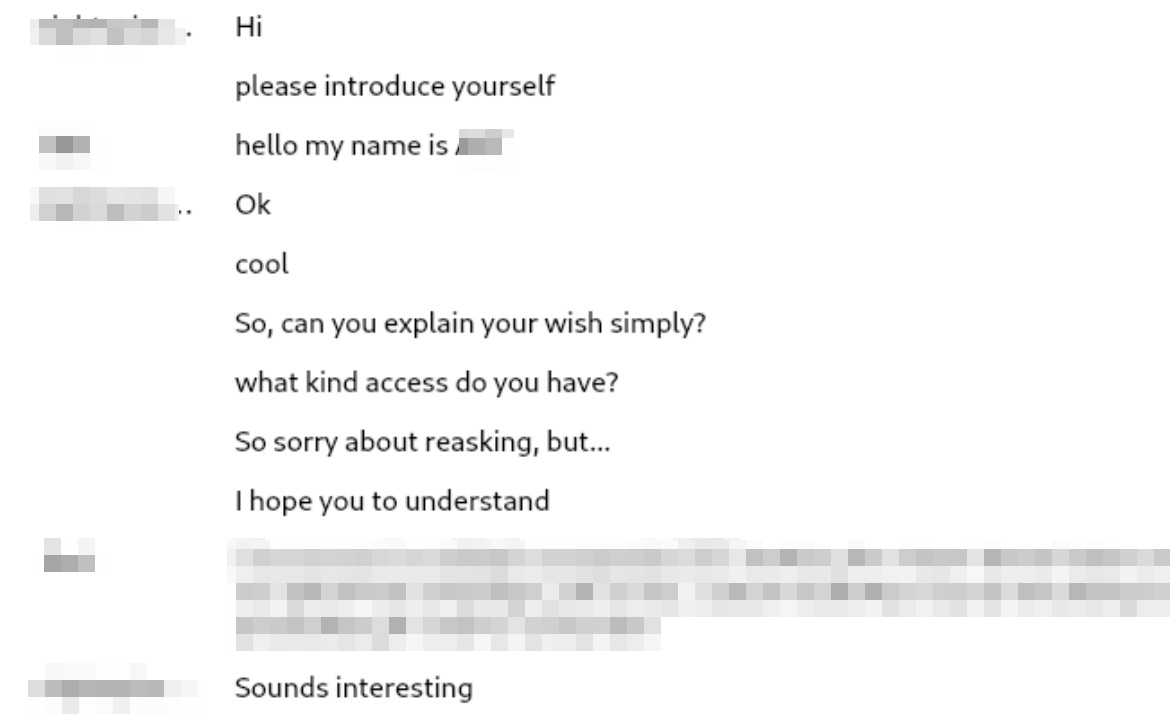 Affective listening example with ransomware operator